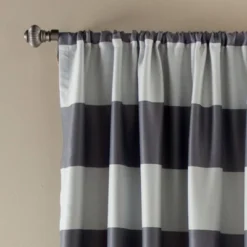 2pk 52"x84" Light Filtering Striped Window Curtain Panels - Lush Décor