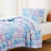 Lush Decor Twin XL Puff Bed Blankets Rainbow 2pc Set